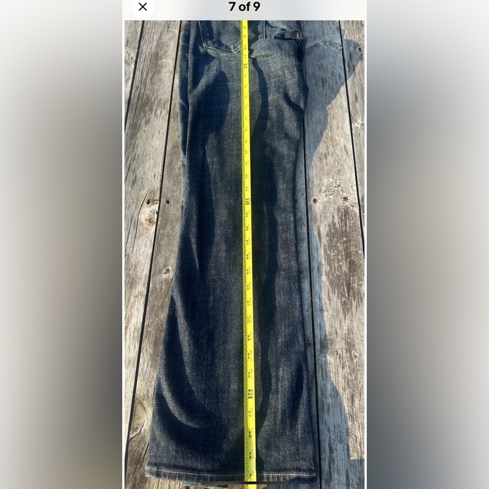 J. Crew Bootcut Jean Dark Indigo High-Rise Stretch Size 30R - Picture 8 of 10